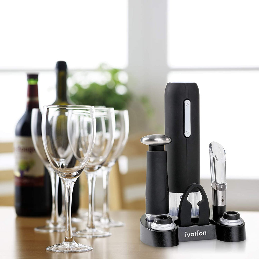 Electric Wine Opener Set Automatic Battery Operated Bottle Opener For  Christmas | eBay